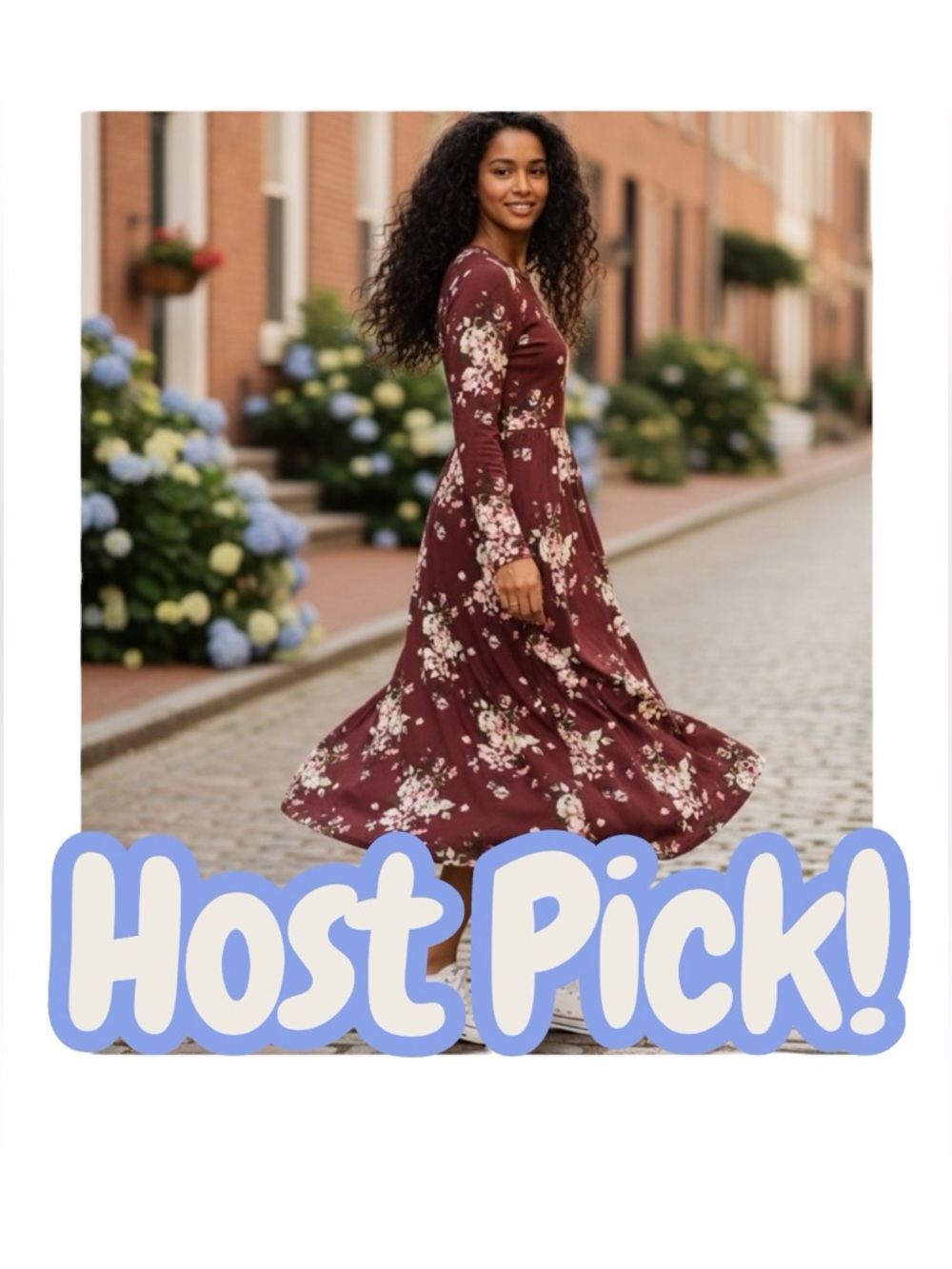 Reborn J Floral Wine Red Midi Dress - Size Medium